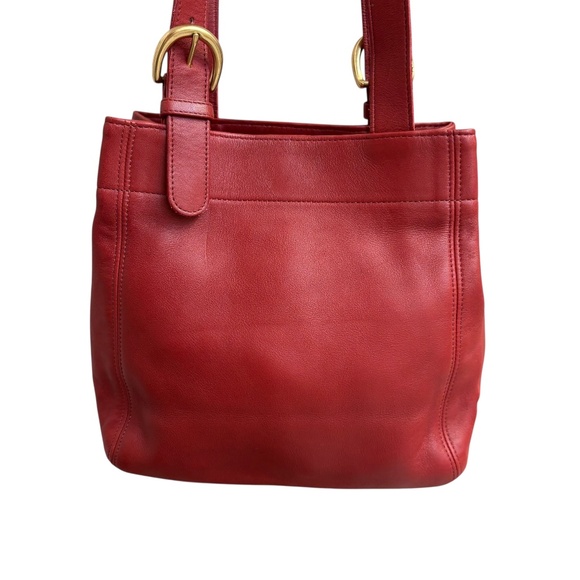 Coach vintage 4157 red leather wavely should bag - Picture 1 of 13